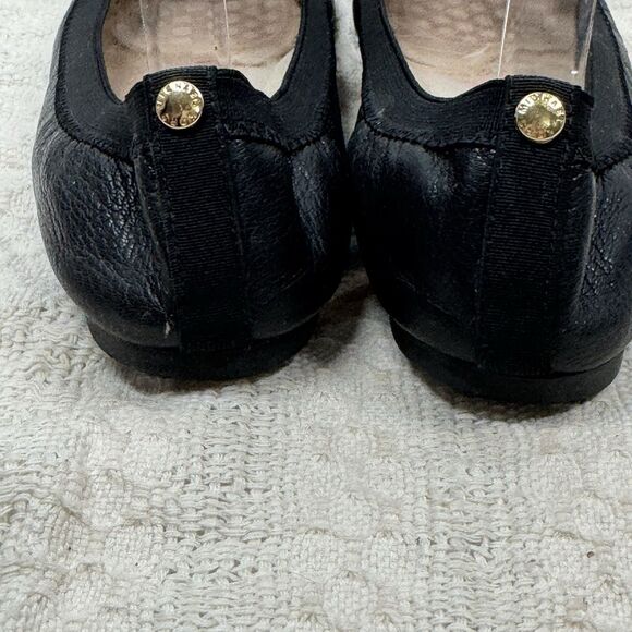 MICHAEL KORS Black Leather Mary Janes Shoes Ballet Flats Slip On Size 6.5 M - Picture 10 of 16